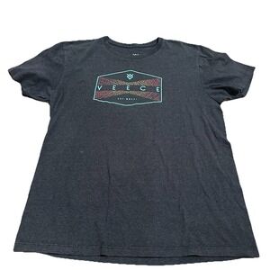Veece Mens Dark Gray Short Sleeve Graphic Tee T Shirt Men's Size Large